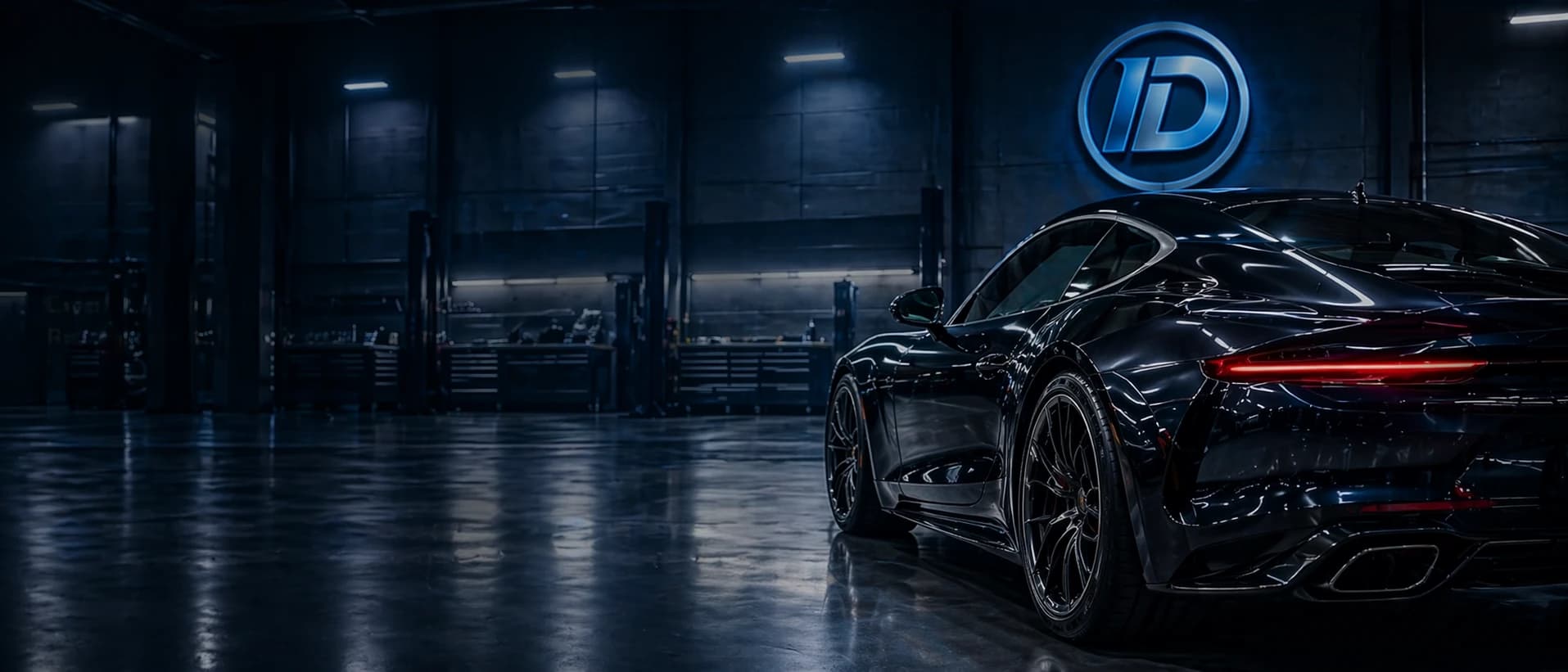 Imported Dynamics collision facility with a premium vehicle