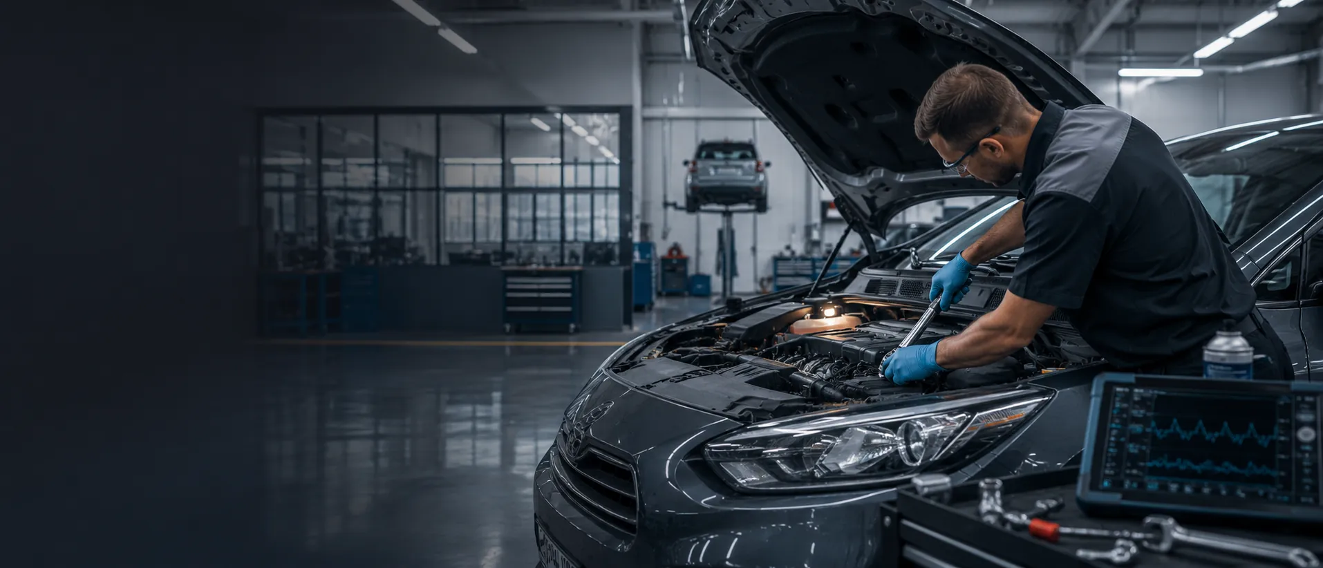 Mechanical service bay and under-hood work