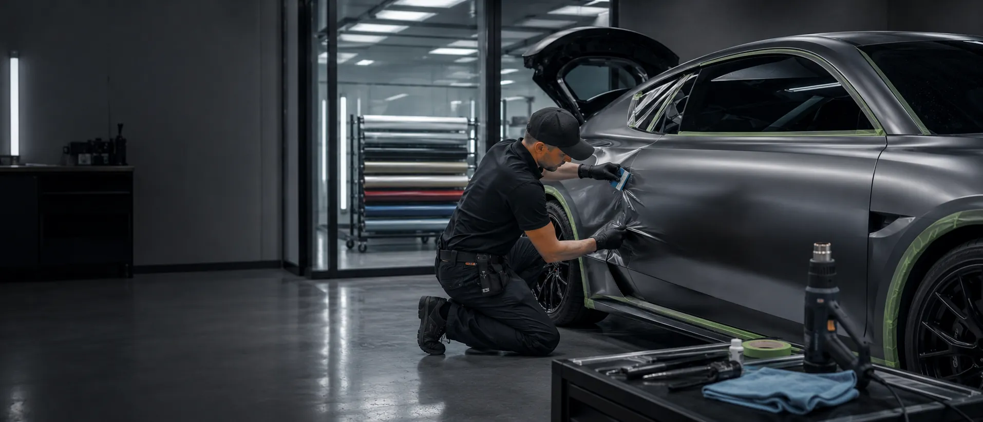 Vehicle with premium wrap and finish